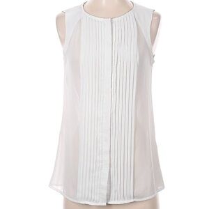 Zara sheer pleated sleeveless top